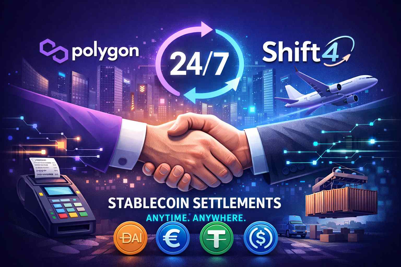 Polygon stablecoin settlements